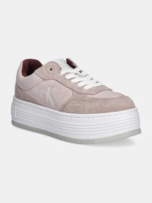 Calvin Klein Jeans sneakersy zamszowe BOLD PLATF LACEUP LOW MG SUEDE