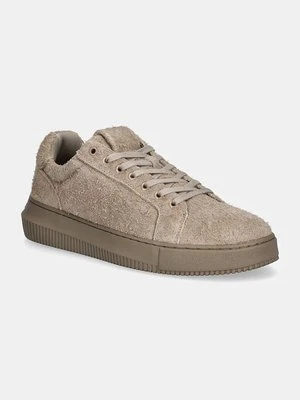 Calvin Klein Jeans sneakersy zamszowe CHUNKY CUPSOLE LOW SUEDE kolor beżowy YM0YM01121