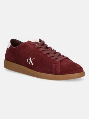 Calvin Klein Jeans sneakersy zamszowe LOW PROFILE CUPSOLE SU męskie kolor bordowy YM0YM01321