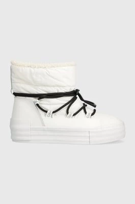 Calvin Klein Jeans śniegowce BOLD VULC FLATF SNOW BOOT WN kolor biały YW0YW01181