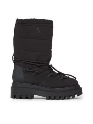 Calvin Klein Jeans Śniegowce Flatform Snow Boot Nylon Wn YW0YW01146 Czarny