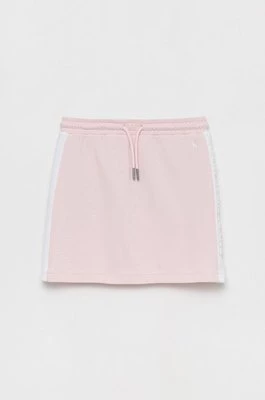 Calvin Klein Jeans Spódnica dziecięca IG0IG01310.PPYY kolor różowy mini prosta