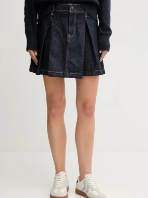Calvin Klein Jeans spódnica jeansowa kolor granatowy mini rozkloszowana LV047C717G