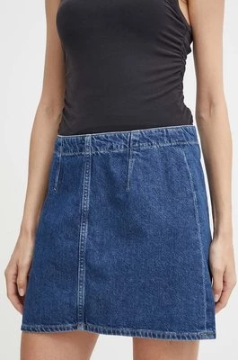 Calvin Klein Jeans spódnica jeansowa kolor niebieski mini prosta J20J222827