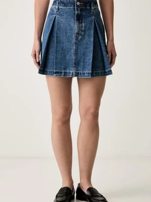 Calvin Klein Jeans spódnica jeansowa niebieski