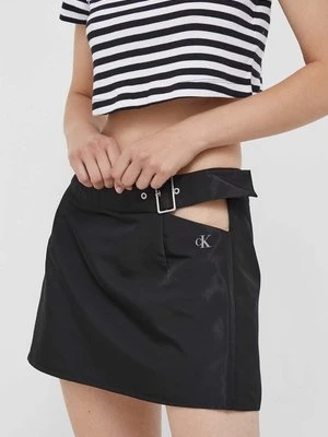 Calvin Klein Jeans spódnica kolor czarny mini prosta