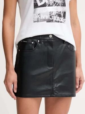 Calvin Klein Jeans spódnica kolor czarny mini prosta LV044D622G
