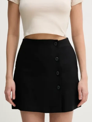 Calvin Klein Jeans spódnica kolor czarny mini rozkloszowana J20J225328