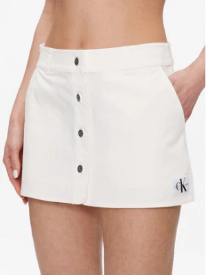 Calvin Klein Jeans Spódnica mini J20J220797 Biały Regular Fit