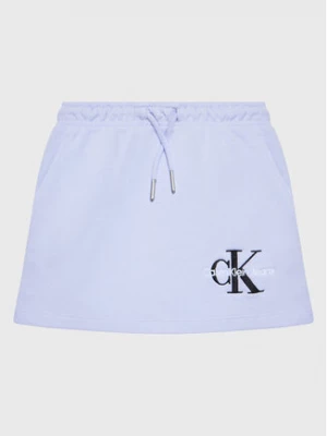 Calvin Klein Jeans Spódnica Monogram Off Placed IG0IG01578 Fioletowy Regular Fit