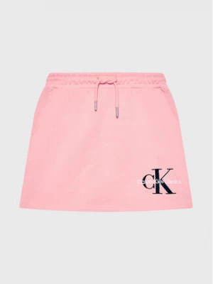 Calvin Klein Jeans Spódnica Monogram Off Placed IG0IG01578 Różowy Regular Fit