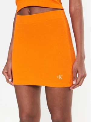Calvin Klein Jeans Spódnica ołówkowa J20J220795 Pomarańczowy Slim Fit