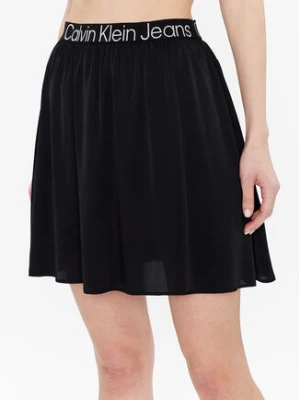 Calvin Klein Jeans Spódnica trapezowa J20J221512 Czarny Regular Fit