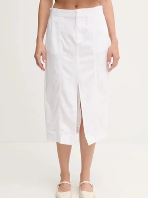 Calvin Klein Jeans spódnica z domieszką lnu