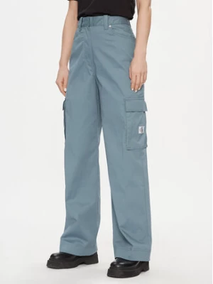 Calvin Klein Jeans Spodnie cargo Cargo Pant J20J222607 Niebieski Regular Fit