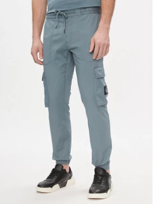 Calvin Klein Jeans Spodnie cargo J30J324696 Niebieski Skinny Fit