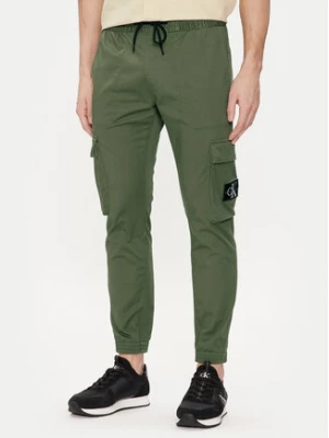 Calvin Klein Jeans Spodnie cargo J30J324696 Zielony Skinny Fit