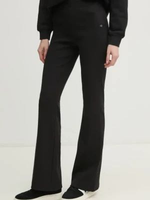 Calvin Klein Jeans spodnie damskie kolor czarny gładkie J20J224842