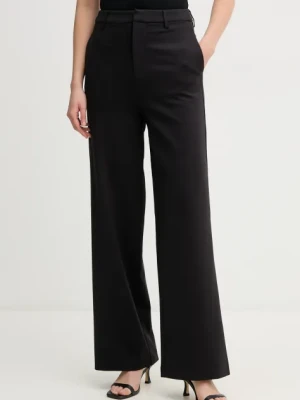 Calvin Klein Jeans spodnie damskie kolor czarny szerokie high waist J20J225334