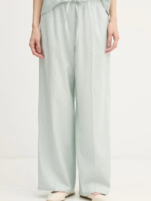 Calvin Klein Jeans spodnie damskie z lnem