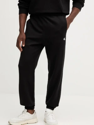 Calvin Klein Jeans spodnie dresowe bawełniane męskie kolor czarny gładkie LV04RD241G