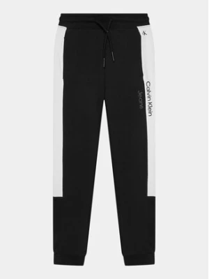 Calvin Klein Jeans Spodnie dresowe Color Block IB0IB01933 Czarny Regular Fit