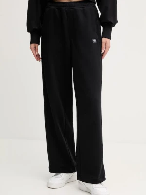 Calvin Klein Jeans spodnie dresowe damskie kolor czarny gładkie LV047C249G