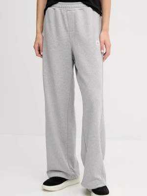 Calvin Klein Jeans spodnie dresowe damskie kolor szary gładkie LV047C249G