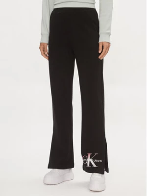 Calvin Klein Jeans Spodnie dresowe Diffused Monologo J20J223422 Czarny Regular Fit