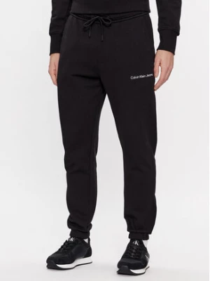 Calvin Klein Jeans Spodnie dresowe Institutional J30J324739 Czarny Regular Fit