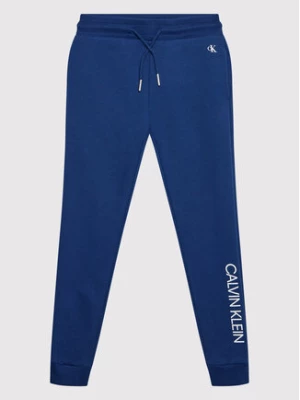 Calvin Klein Jeans Spodnie dresowe Institutional Logo IB0IB00954 Granatowy Regular Fit
