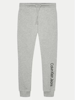 Calvin Klein Jeans Spodnie dresowe IU0IU00604 Szary Regular Fit