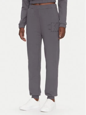 Calvin Klein Jeans Spodnie dresowe J20J225355 Szary Regular Fit
