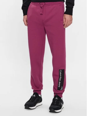 Calvin Klein Jeans Spodnie dresowe J30J324053 Fioletowy Regular Fit
