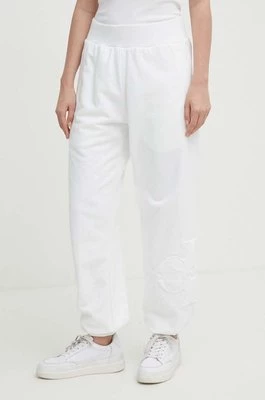 Calvin Klein Jeans spodnie dresowe kolor biały gładkie J20J223273