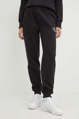 Calvin Klein Jeans spodnie dresowe kolor czarny z aplikacją J20J223590