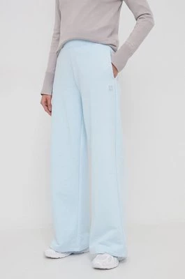 Calvin Klein Jeans spodnie dresowe kolor niebieski proste high waist