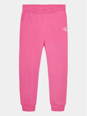 Calvin Klein Jeans Spodnie dresowe Logo IG0IG02285 Różowy Regular Fit