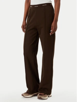 Calvin Klein Jeans Spodnie dresowe LV047G253G Brązowy ciemny Relaxed Fit