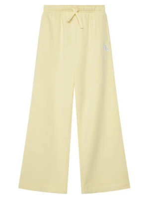 Calvin Klein Jeans Spodnie dresowe LVCKSJC11G Żółty Wide Leg