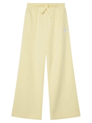 Calvin Klein Jeans Spodnie dresowe LVCKSJC11G Żółty Wide Leg