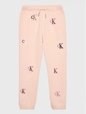 Calvin Klein Jeans Spodnie dresowe Monogram IG0IG01906 Różowy Regular Fit