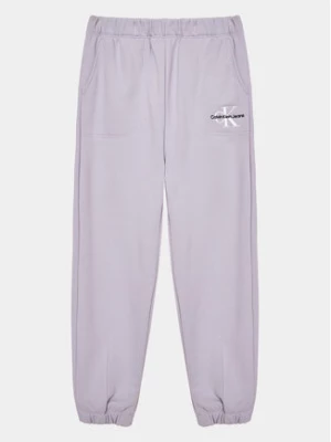 Calvin Klein Jeans Spodnie dresowe Monogram IG0IG02094 Fioletowy Regular Fit