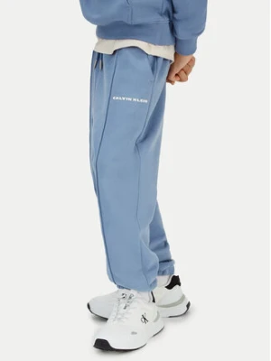 Calvin Klein Jeans Spodnie dresowe Pintuck IB0IB02605 Niebieski Relaxed Fit