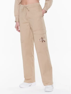 Calvin Klein Jeans Spodnie materiałowe J20J220263 Beżowy Relaxed Fit