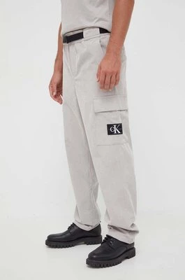 Calvin Klein Jeans spodnie męskie kolor szary w fasonie cargo