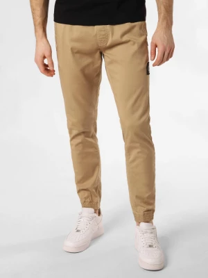 Calvin Klein Jeans Spodnie Mężczyźni Bawełna beżowy jednolity,