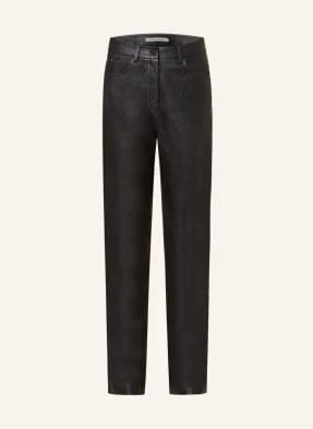 Calvin Klein Jeans Spodnie Z Imitacji Skóry schwarz