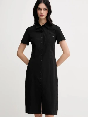 Calvin Klein Jeans sukienka bawełniana dziecięca kolor czarny mini prosta J20J225299