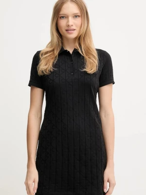 Calvin Klein Jeans sukienka bawełniana kolor czarny mini dopasowana LV044D208G